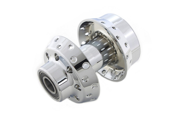 V-Twin - 45-0785 - Chrome Front Wheel Hub with 25mm Bearings - Fits 2008-2017 Harley-Davidson FLST (without ABS), 2008-2017 FXST (without ABS), 2008-2017 FXDWG (without ABS)