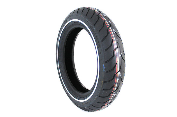 V-Twin - 46-0552 - Front Dunlop American Elite MT90B16 Narrow White Stripe Tire
