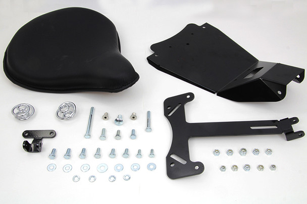 V-Twin - 47-0147 - Black Leather Solo Seat and Mount Kit