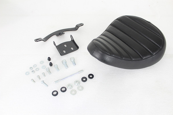 V-Twin - Solid Mount Bates Tuck and Roll Solo Seat Kit fits '10-Up Sportster Models