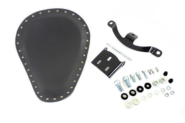 V-Twin - Solid Mount Bates Bobber Solo Seat Kit fits '10-Up Sportster Models
