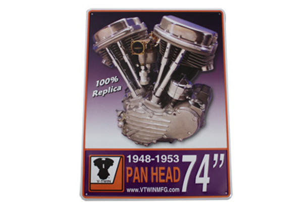 V-Twin - 48-0025 - Panhead Engine Plaque
