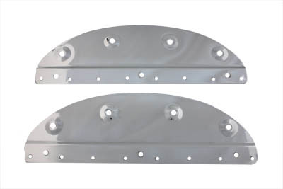 V-Twin - 48-0176 - Chrome Saddlebag Mount Plate Set