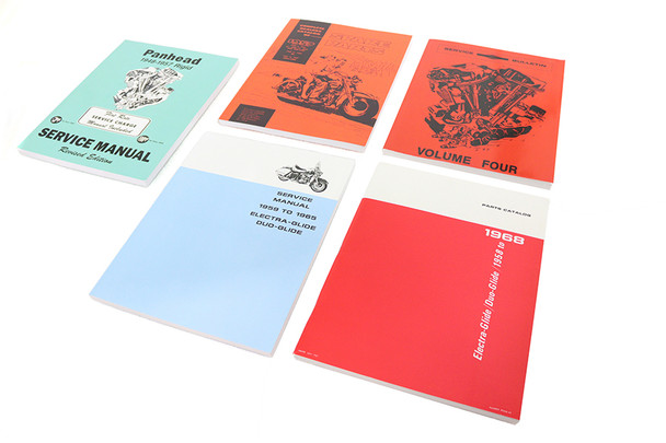 V-Twin - 48-0835 - Panhead and Shovelhead Parts and Service 5 Piece Manual Set