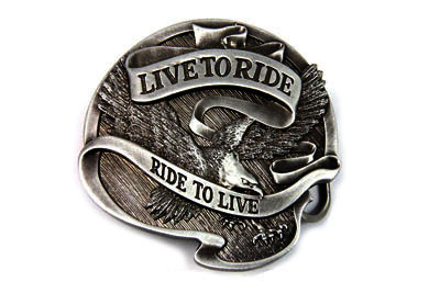 V-Twin - 48-0937 - Live to Ride 75 Anniversary Belt Buckle