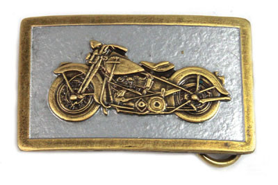 V-Twin - 48-1510 - 1948 Panhead Pewter Belt Buckle