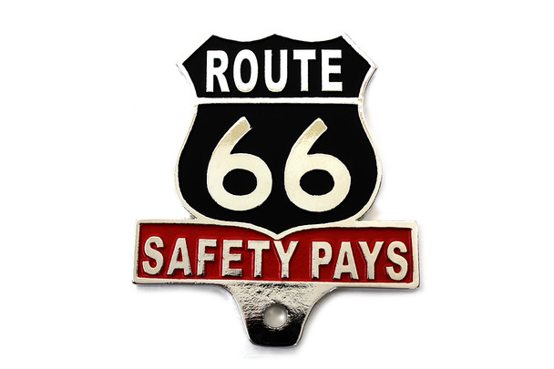 V-Twin - 48-1606 - Route 66 License Plate Topper