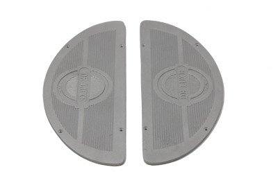 V-Twin - 49-0376 - Deluxe Footboard Insert Aluminum - Fits 1940-1965 Harley-Davidson FL, 1940-1952 WL, 1940-1947 UL, 1940-1973 G