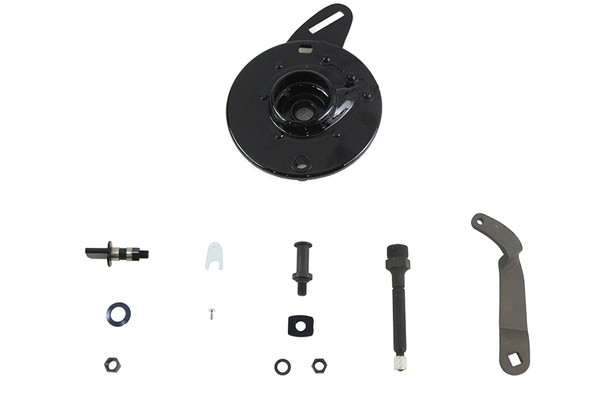 V-Twin - 49-0638 - 45 inch WL Rear Brake Backing Plate Kit Black - Fits 1941-1952 Harley-Davidson WL