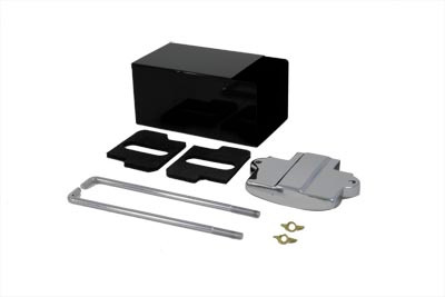 V-Twin - 49-0795 - Battery Box Kit with Top and Rods - Fits 1937-1948 Harley-Davidson U, 1941-1964 FL, 1936-1952 EL