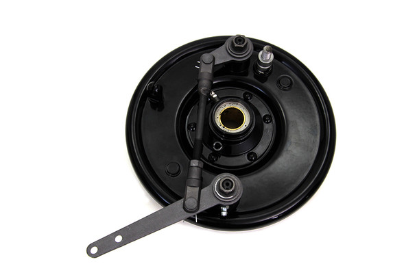 V-Twin - 49-0853 - Dual Cam Brake Backing Plate Assembly Black - Fits 1937-1948 Harley-Davidson UL, 1936-1940 EL, 1941-1948 FL