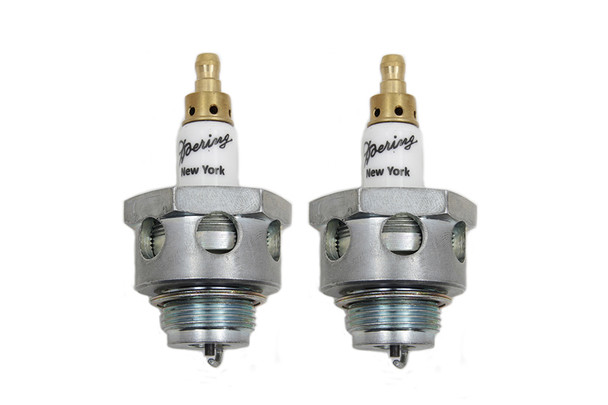 V-Twin - 49-0880 - 7/8 inch Doering Spark Plug Set - Fits 1937-1948 Harley-Davidson UL, 1909-1916 F, 1930-1936 RL, VL, 1917-1926 J