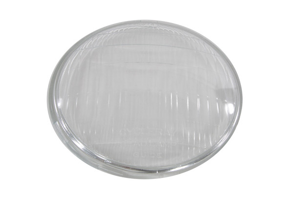 V-Twin - 49-0923 - Replica Headlamp Glass Lens Clear - Fits 1936-1957 Harley-Davidson G, 1936-1940 EL, 1941-1948 FL, 1936-1952 W