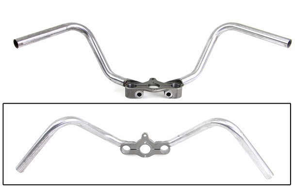 V-Twin - 49-1037 - WR Hillclimber Spring Fork Inline Handlebar Raw - Fits 1936-1945 Harley-Davidson EL, 1941-1945 FL, 1936-1952 W