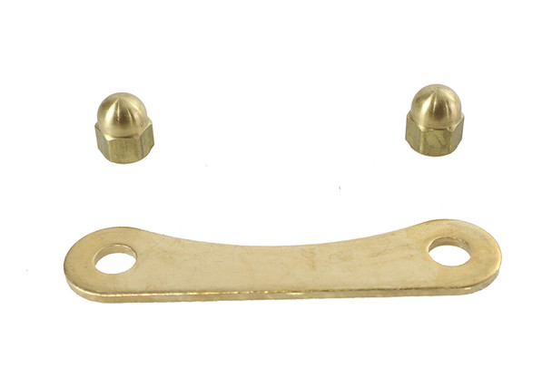 V-Twin - 49-1170 - Spring Fork Bridge Top Plate Rod Support Brass