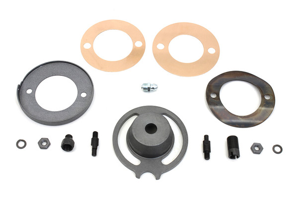 V-Twin - 49-1311 - Parkerized Front Brake Plate Cover Kit - Fits 1930-1952 Harley-Davidson WL