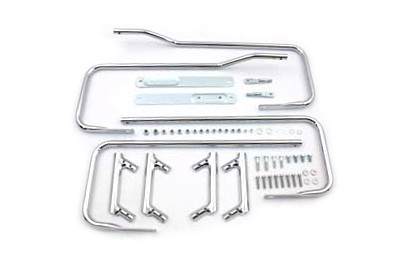 V-Twin - 49-2503 - Chrome Saddlebag Guard Kit - Fits 1978-1984 Harley-Davidson FL