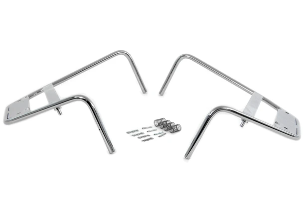 V-Twin - 49-2621 - Bubble Bag Chrome Mount Bracket Set - Fits 1958-1984 Harley-Davidson FL