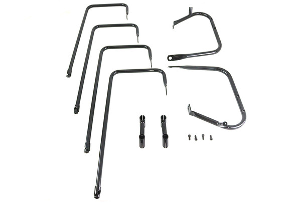 V-Twin - 49-2659 - Black Saddlebag Rail