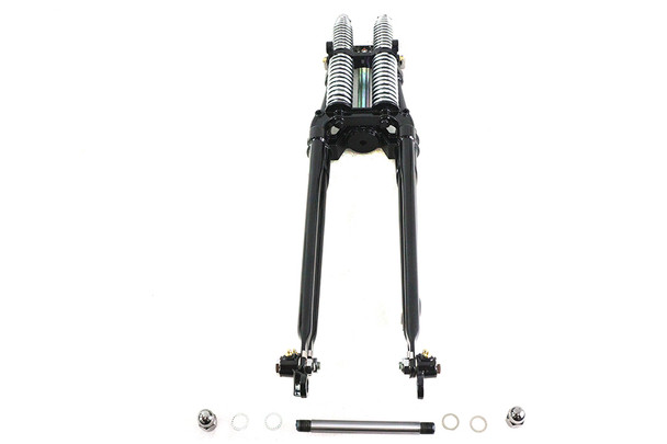 V-Twin - 49-3125 - 22 inch Tedd Narrow Spring Fork Assembly Black