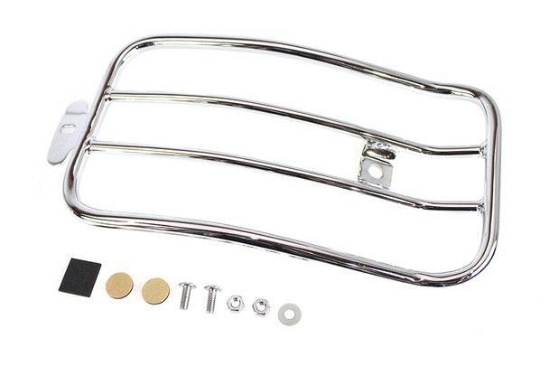 V-Twin - 50-0068 - 7 inch Solo Luggage Rack Chrome - Fits 2018-2020 Harley-Davidson FXLR