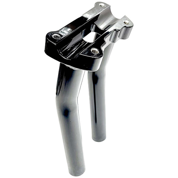 Bung King - Gloss Black One Piece 8" Handlebar Riser with 1". Pullback - fits '22 & '24 Low Rider ST Models W/ Digital Gauge Top Clamp (Open Box)