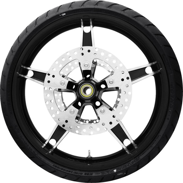 COASTAL MOTO - 03350033 - Daytona Front Wheel - Black Cut (21") | Rotor (11.8) | Dunlop AE Tire (130/60B21)