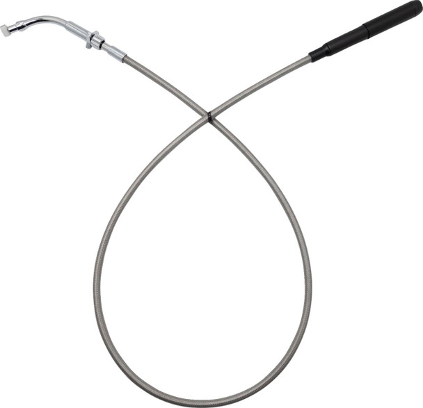 FAT BAGGERS INC. - 06523266 - EZ Install Upper Clutch Cable - FLHX/FLTR - +6" - Braided Stainless Steel/Chrome