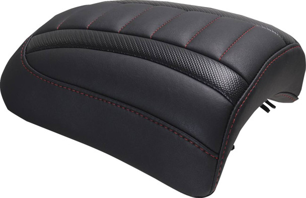 MUSTANG - 08012115 - Padded Passenger Seat Cowl - Deluxe - Dark Cherry Stitch - FLT/FLH '23-'25