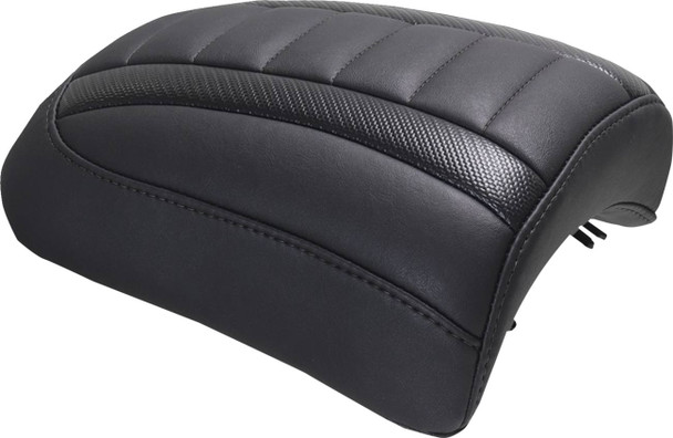 MUSTANG - 08012114 - Padded Passenger Seat Cowl - Deluxe - Black Stitch - FLT/FLH '23-'25