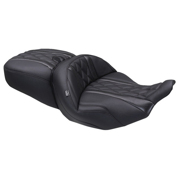 Mustang - Diamond Deluxe One-Piece 2-Up Seat fits '24-'25 FLHX/​FLHXU/​FLTRX/​FLTRXSTSE, '23-'25 FLHXSE/​FLTRXSE Models
