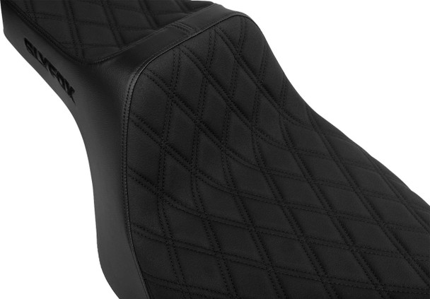 SLYFOX - 08012150 - High Noon Seat - Double Diamond - Black Logo - Black Stitch - FLH/FLT '23-'25