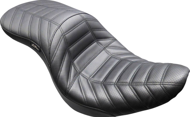 Le Pera - Track Pleated Maverick Seat fits '18-'25 FXLR/​FXLRS/​FXLRST, '18-'21 FLSB Models