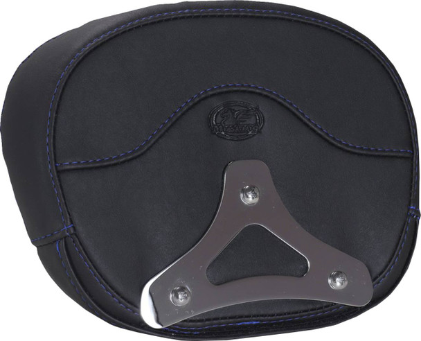 MUSTANG - 08220649 - Deluxe Sissy Bar Pad - Diamond - Sky Blue Stitch - FLT/FLH '23-'25