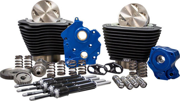 S&S CYCLE - 09040130 - Power Pack - 4.500" Stroke - Oil Cooled - Black w/Highlights - M8