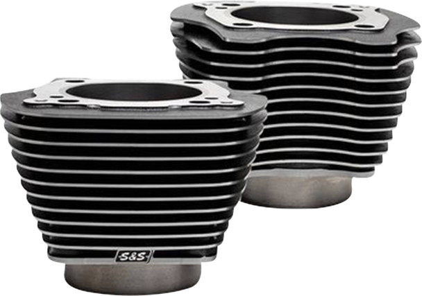 S&S CYCLE - 09311199 - Cylinder Set - 4.25" Bore - Unhoned - Black Granite w/Highlights - M8