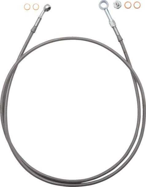 FAT BAGGERS INC. - 17416821 - EZ Install Brake Line - 64" - Stainless Steel Braid
