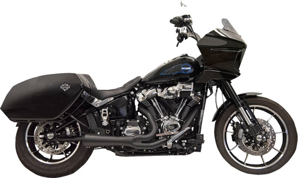BASSANI XHAUST - 18002743 - 2-into-1 Ripper Exhaust System with Megaphone Muffler - Short - Black - M8 Softail