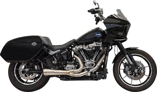 BASSANI XHAUST - 18002744 - 2-into-1 Ripper Exhaust System with Megaphone Muffler - Short - Stainless - M8 Softail