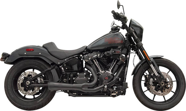 BASSANI XHAUST - 18002752 - 2-into-1 Ripper Exhaust System with Megaphone Muffler - Short - Black - 49-State - M8 Softail