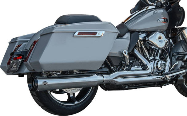 S&S CYCLE - 18002758 - 2-into-1 GNX Exhaust System - Race Only - Chrome - Touring