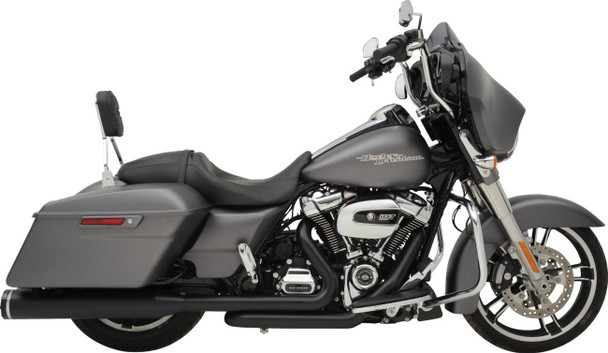 KHROME WERKS - 18002764 - 2-into-1-into-2 Dominator-SR Exhaust System - Black - Without End Caps - M8 Touring