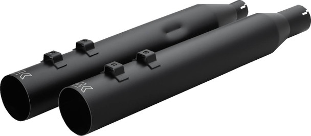 KHROME WERKS - 18011872 - HP-Plus® Slip-On Mufflers - 4" - Straight Cut with Ripper Baffle - M8 - Black