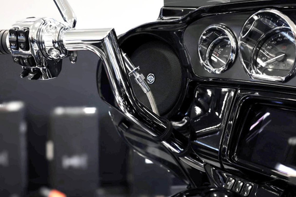 FAT BAGGERS INC. - 06621294 - EZ Install Kit - 13"/14" Handlebars - Upper Clutch - Full Length - Braided Stainless Steel/Chrome