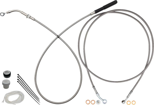 FAT BAGGERS INC. - 06621312 - EZ Install Kit - 14" Handlebars - Upper Clutch - Full Length - Braided Stainless Steel