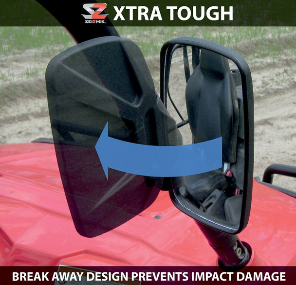 Moose Offroad - 06401086 - Mirrors - Side View - Rectangle - Black - 1.5"