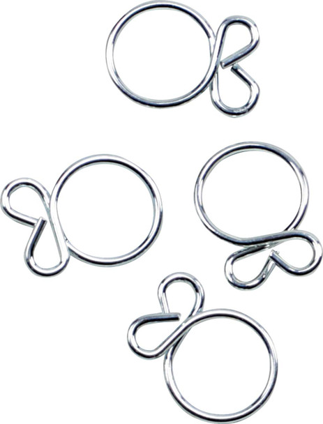 All Balls - 24011280 - Refill Clamp Kit - Fuel Line/Wire - Flat Ear - Silver - 11.5 mm - 4 Pack