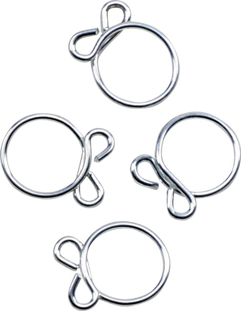 All Balls - 24011283 - Refill Clamp Kit - Fuel Line/Wire - Flat Ear - Silver - 13.5 mm - 4 Pack