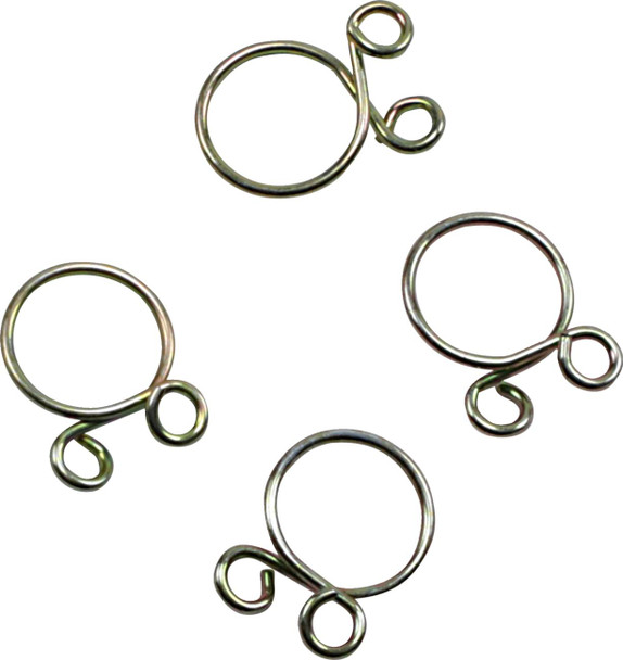 All Balls - 24011286 - Refill Clamp Kit - Fuel Line/Wire - Flat Ear - Gold - 10.8 mm - 4 Pack