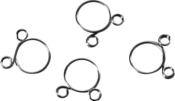 All Balls - 24011288 - Refill Clamp Kit - Fuel Line/Wire - Flat Ear - Silver - 8.3 mm - 4 Pack